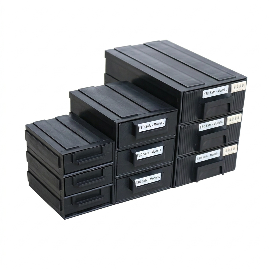 ESD Bin Shelves for Industrial Racking